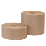 REINFORCED WATER ACTIVATED TAPE, 3in x 450ft,  Kraft non asphaltic, 10 Rolls per Case